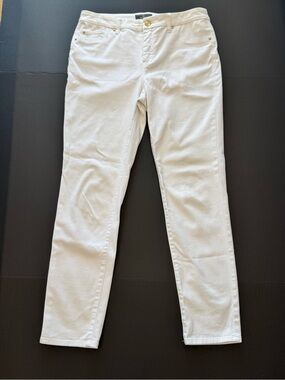 Slim-fit white jeans by Chico's.